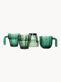 Set di 4 bicchieri in vetro soffiato Stack-a-Cactus
