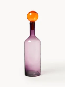 Set di 4 bottiglie decorative in vetro soffiato Bubbles