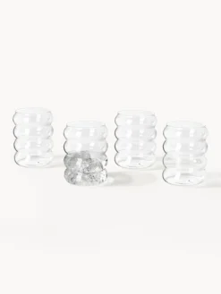 Set di caraffa e bicchieri in vetro soffiato Bubbly 5 pz