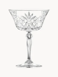 Set di 6 coppe champagne in cristallo Melodia