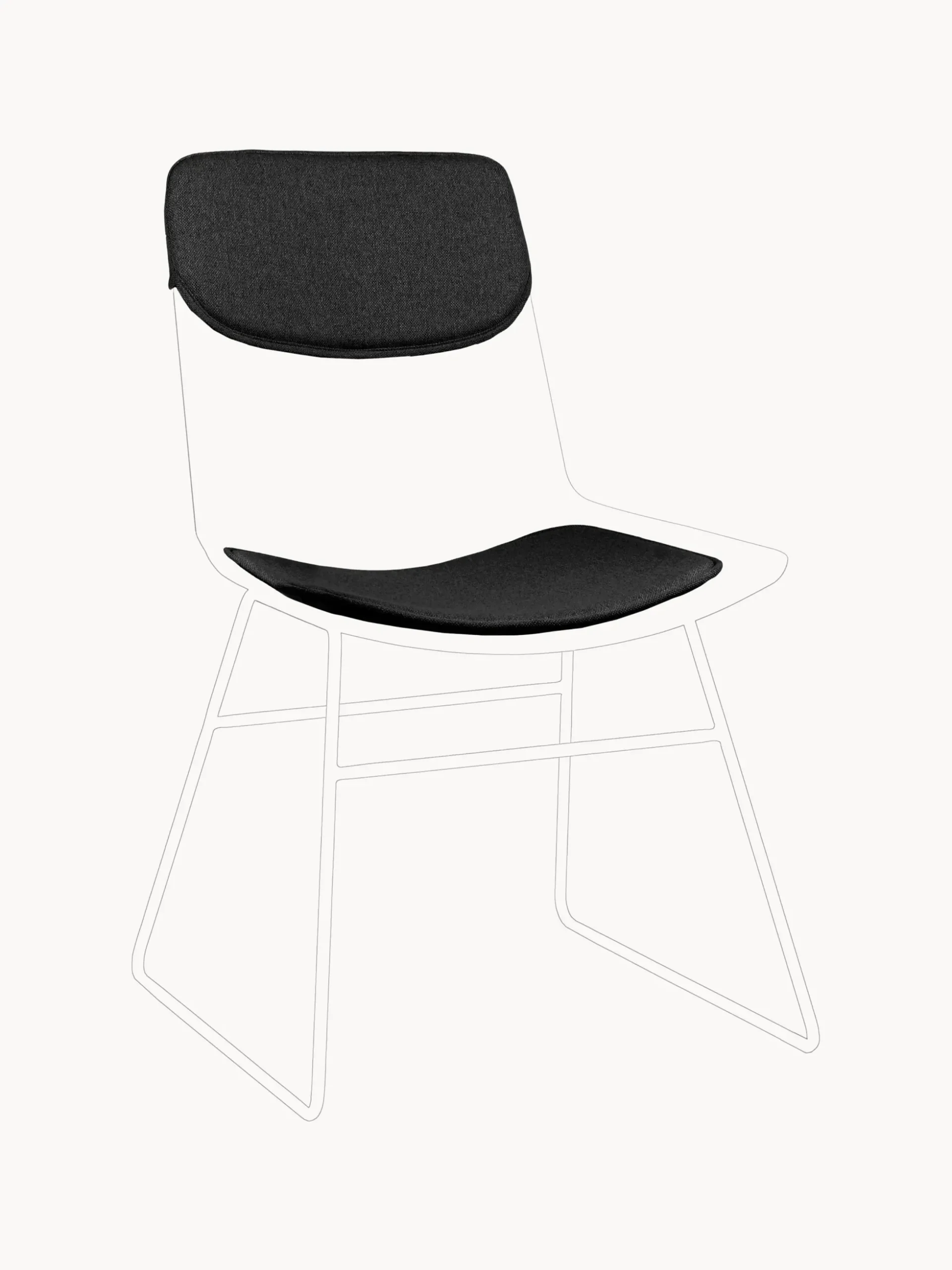 Set di 2 cuscini per poltrona in metallo Wire