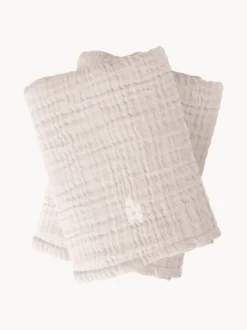 Set di 2 panni in mussola di cotone organico Rose