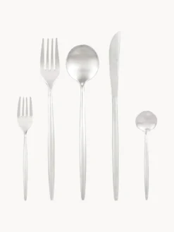 Set di posate con finitura opaca spazzolata in diverse misure di set Shimmer