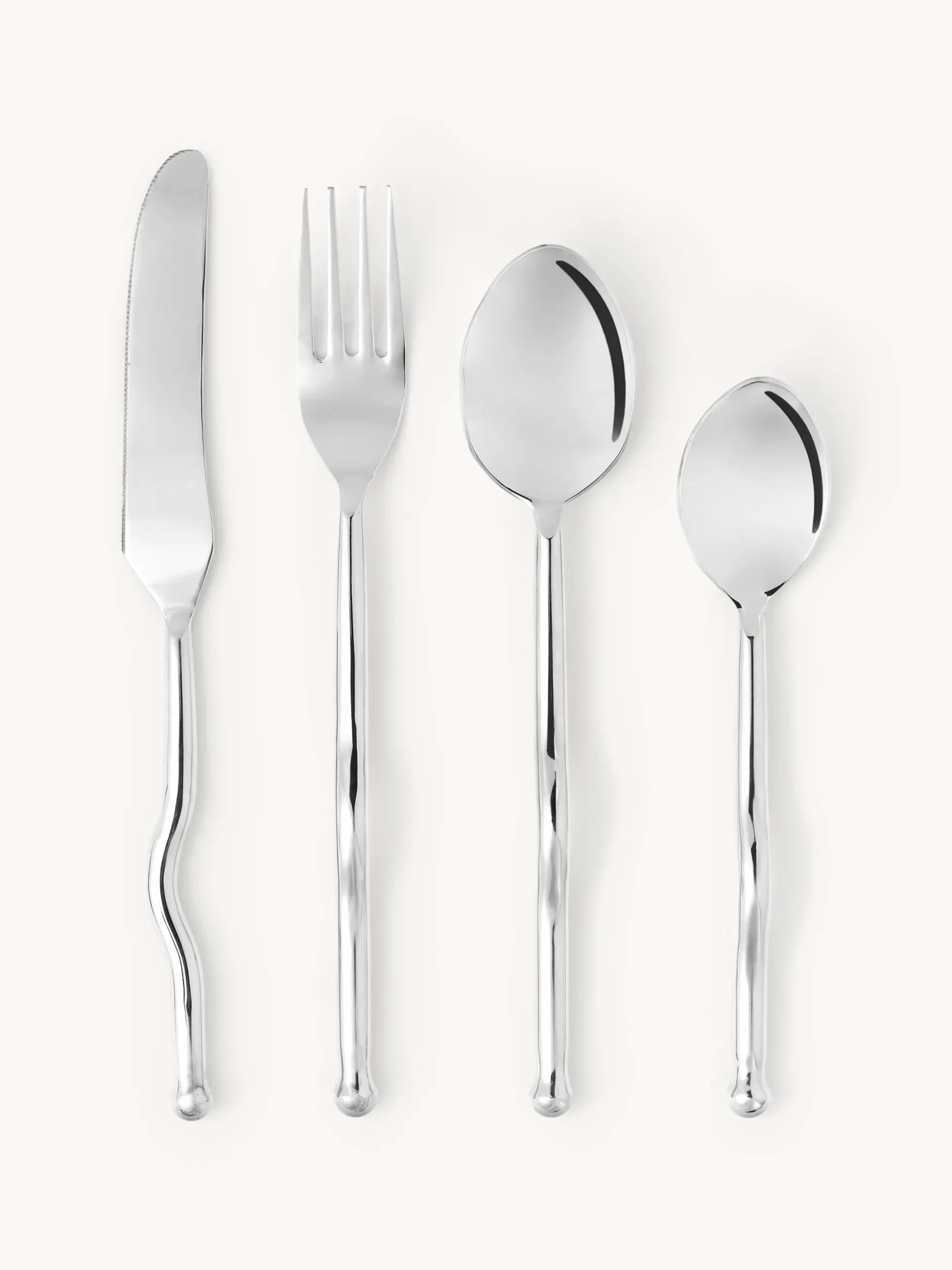 Set di 4 posate in acciaio inossidabile Juno, 1 persona