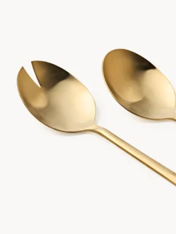 Set di posate per insalata in acciaio inox spazzolato Ondine