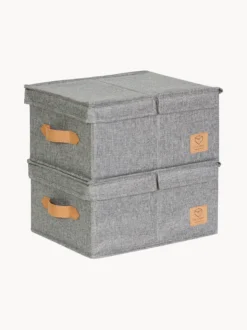 Set di 2 scatole con coperchio Premium