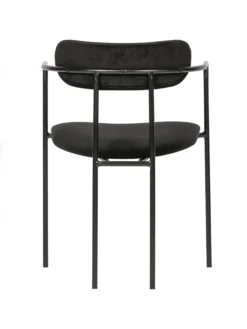 Set di 2 sedie con braccioli impilabili in velluto Elvy