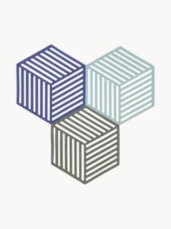 Set di 3 sottobicchieri in silicone Hexagon