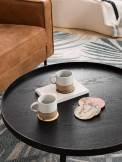 Set di 6 sottobicchieri in sughero effetto marmo Cara