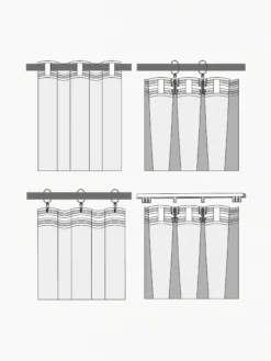 Set di 2 tende opache con multibanda Jensen, larg. 130 cm