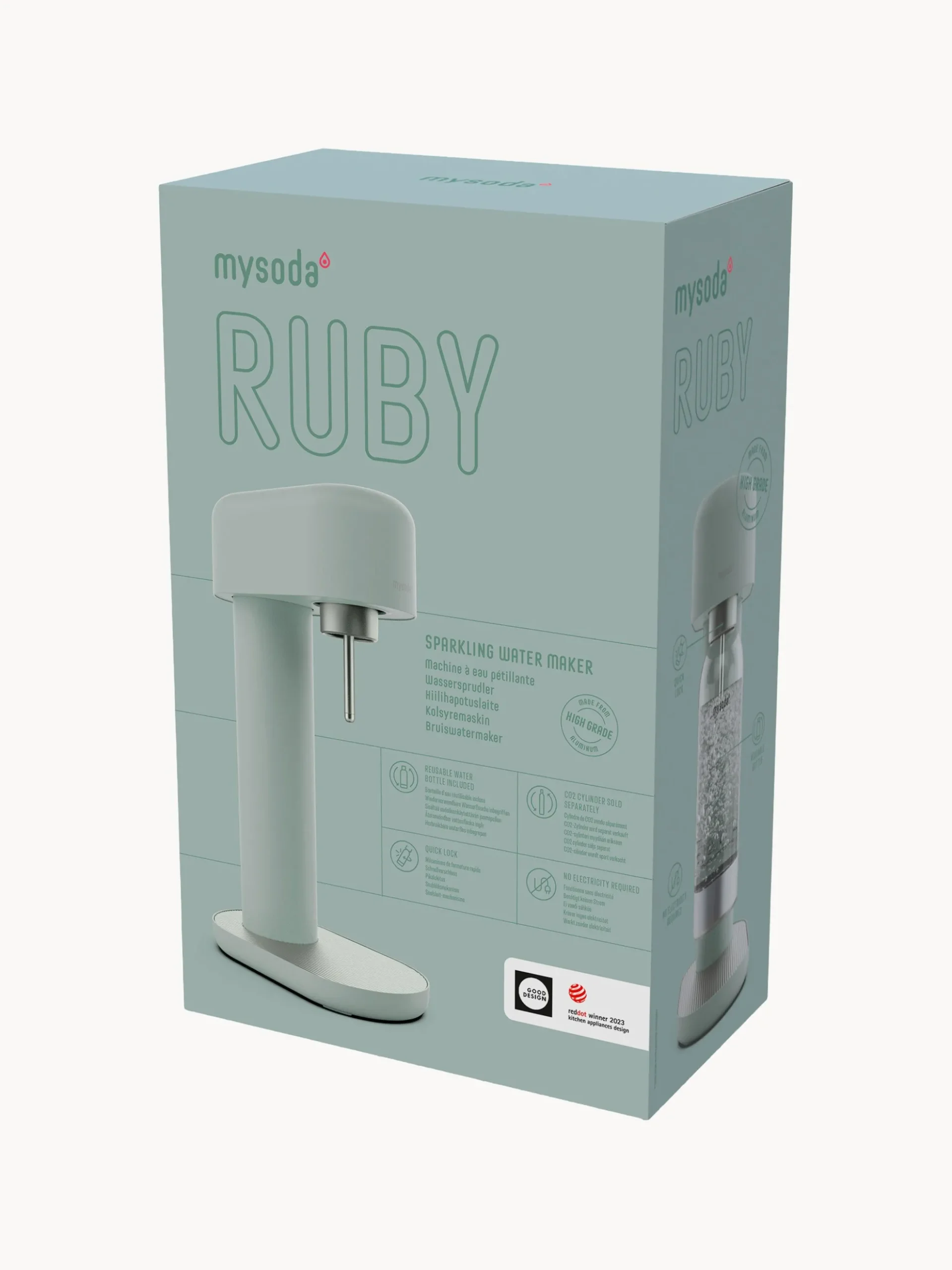 Set gasatore d'acqua con bottiglia Ruby 2