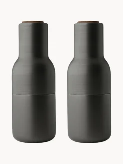 Set macina sale e pepe con coperchio in legno di noce Bottle Grinder 2 pz