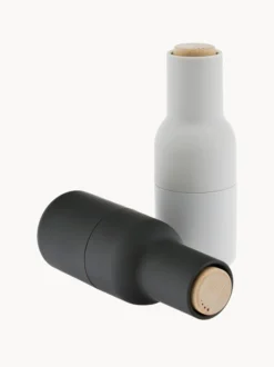 Set macina sale e pepe con coperchio in legno di faggio Bottle Grinder 2 pz