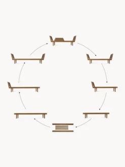 Set per estensione letto per bambini in legno di quercia fatto a mano Eli 6 pz