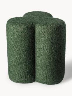 Sgabello imbottito in bouclé Clover