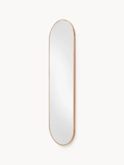 Specchio a figura intera ovale con cornice in legno di quercia Avery