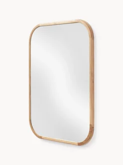 Specchio da parete con cornice in legno di quercia Levan