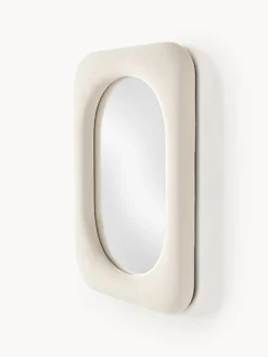 Specchio da parete con cornice in velluto Zola