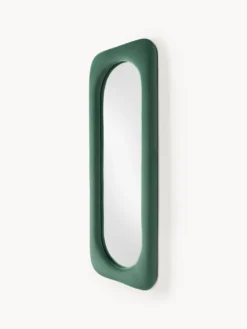 Specchio da parete con cornice in velluto Zola
