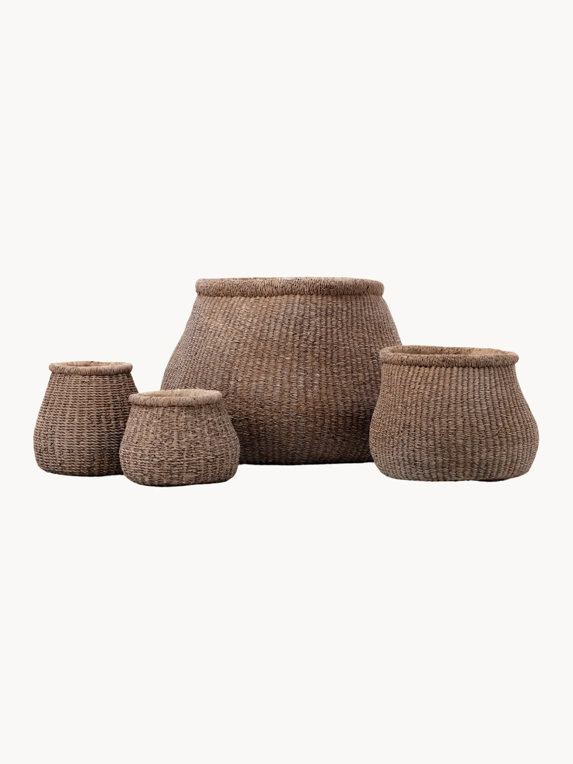 Vaso per fiori in cemento fatto a mano Faux-Puff, alt. 19 cm