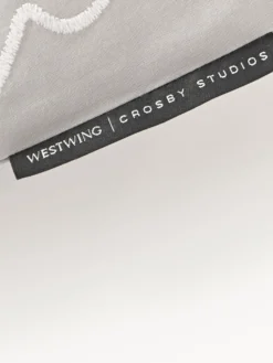 Westwing | Crosby Studios, Copripiumino in cotone con motivo ricamato Jouy