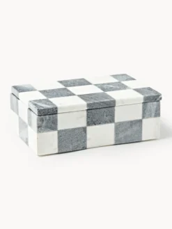 Westwing | Crosby Studios, Portagioie in marmo con coperchio Carreaux