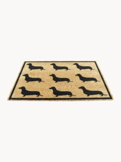 Zerbino in fibra di cocco con cani Dachshund